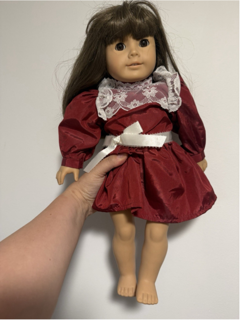 Pleasant Company Samantha American Girl Doll Retired 2008 Christmas Dress AS iS